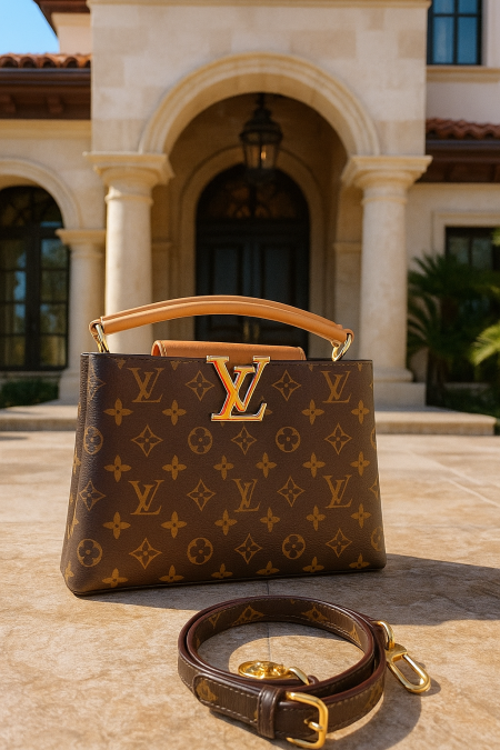 شنطة ماركة lv مع بوكس