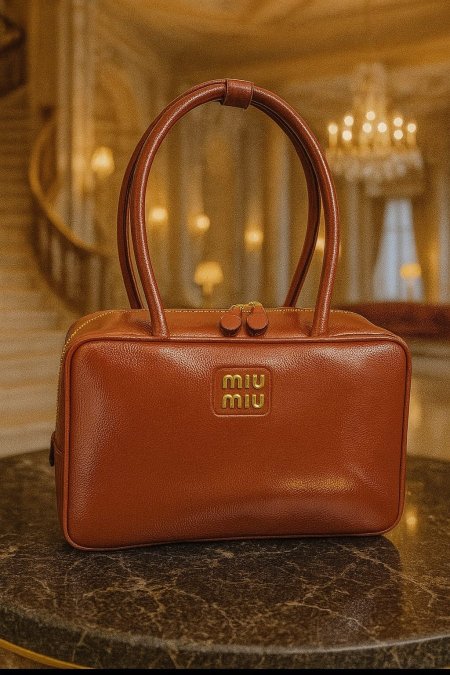 شنطة ماركة miu miu قاعده 30 سم ارتفاع 18 سم