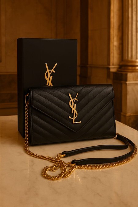 شنطة ماركة ysl حجم صغير كروس شامل العلبه